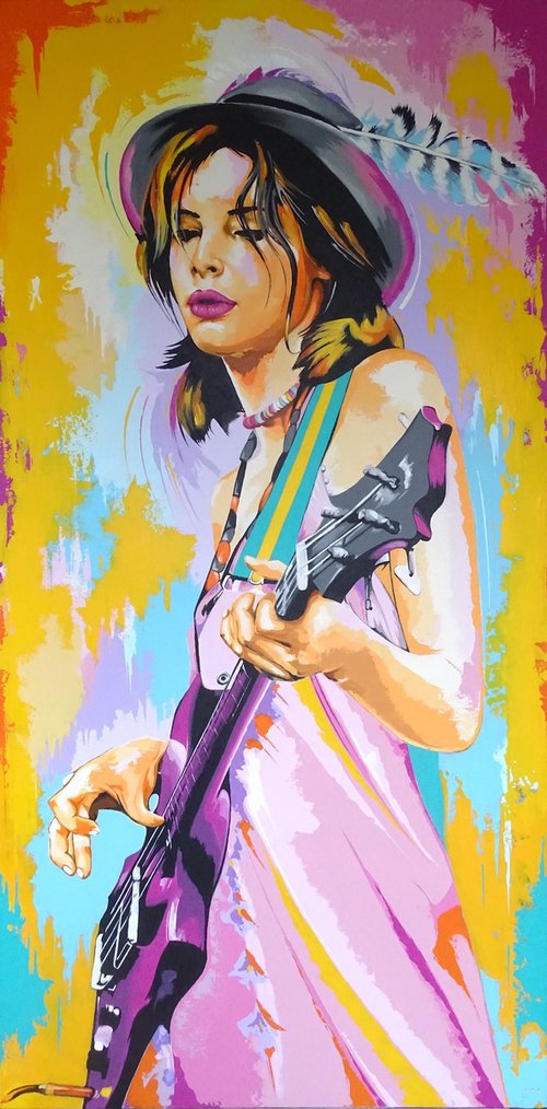Girl with guitar by Livien Rózen
