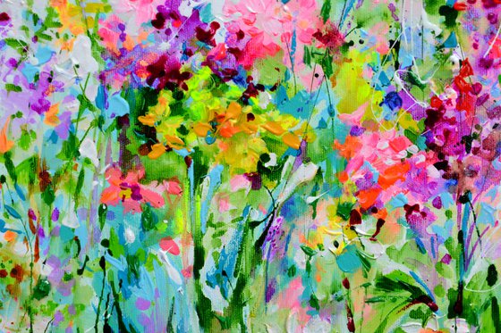 Cottage Garden Butterflies Flowers