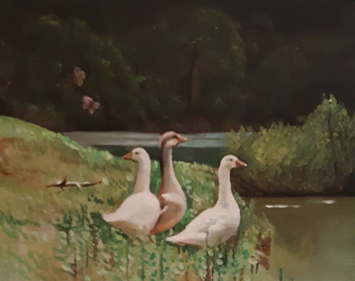 Goose landscape by Viktoria Deri