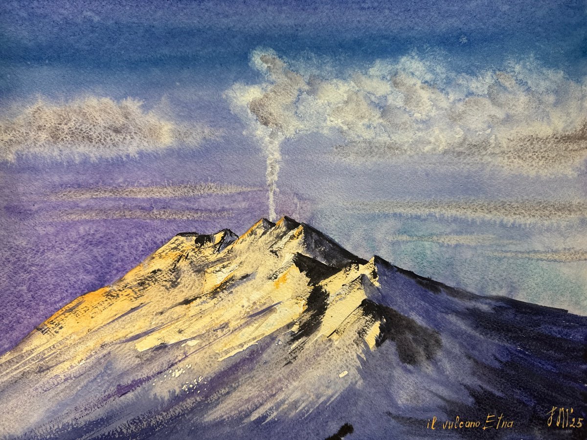 Sicilian Sunset Volcano Etna by Yuliia Sharapova