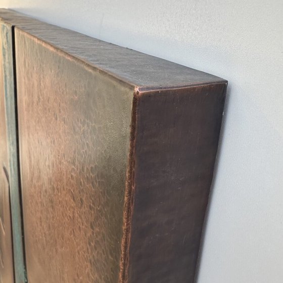 "Intervals " Copper Patina Wall Relief