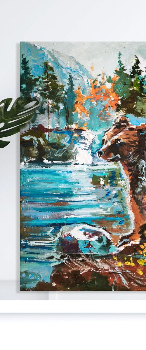 Oil horses painting by Annet Loginova