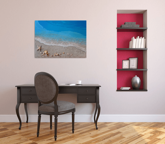 Landscape painting "Blue sea"