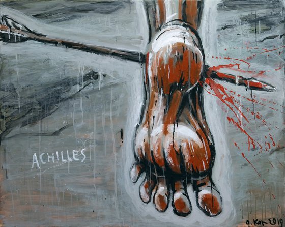 Achilles 80х100 см / 31,49 x 39,37 inch Acrylic painting by