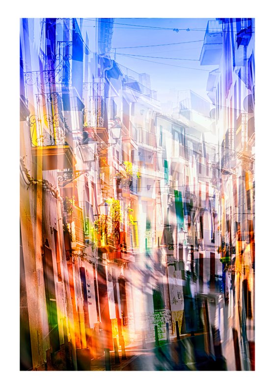 Spanish Streets 5. Abstract Multiple Exposure photography of Traditional Spanish Streets. Limited Edition Print #1/10