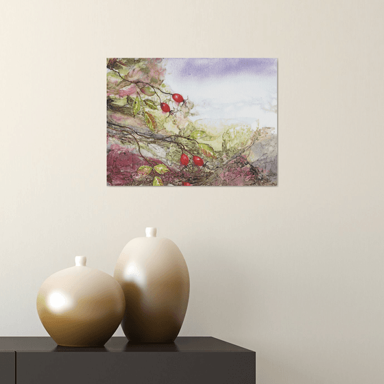 Autumn Abstract with Rosehips
