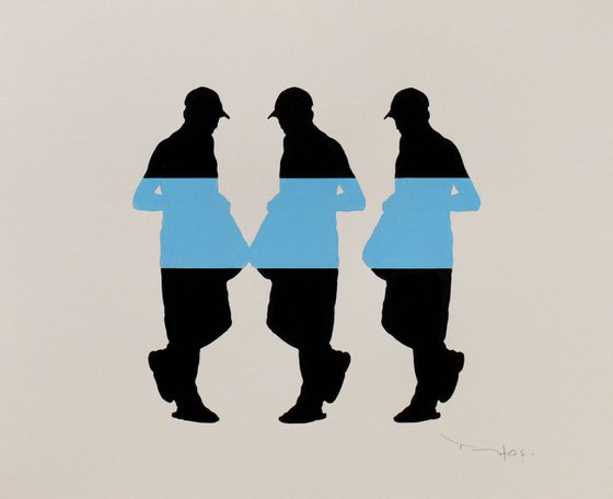 Three men with bag 05 -  Tehos