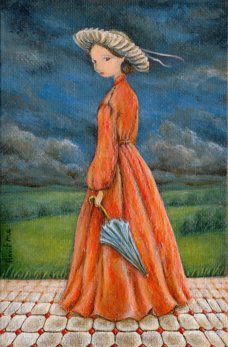 Girl with an Umbrella by Frau Einhorn
