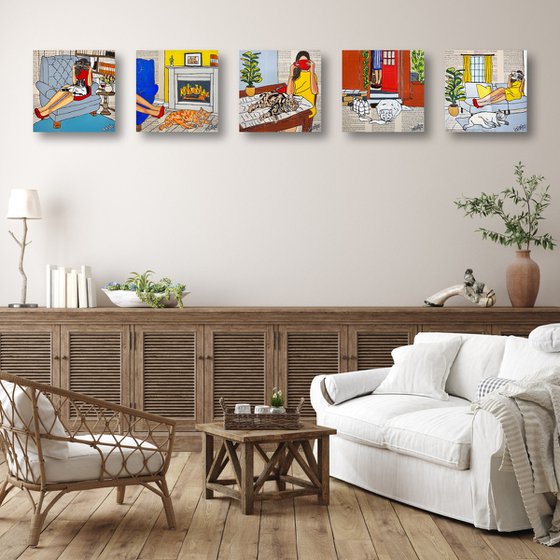 Cat Capers Milko 30cm x 30cm