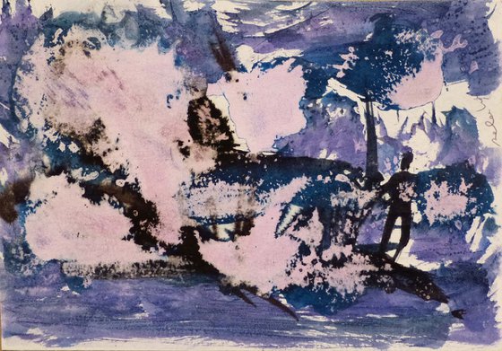 The Purple Abstract, 17x12 cm ESA1