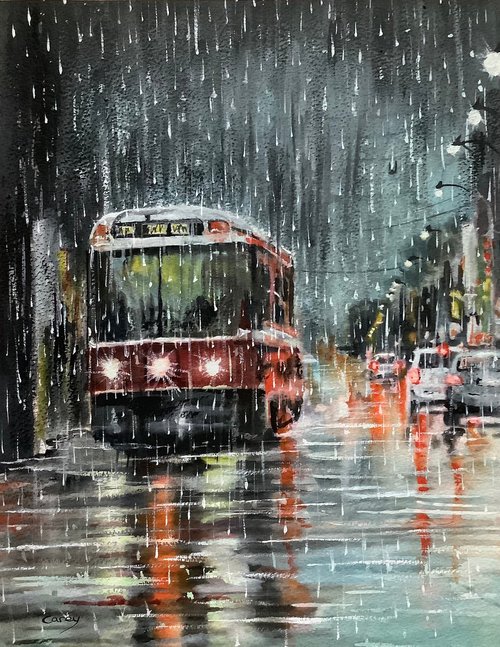 Toronto in the rain by Darren Carey
