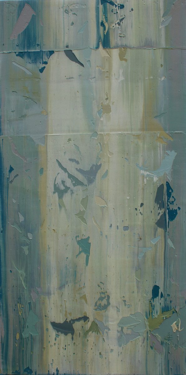 Organic Abstract Oil Painting By Athaang Art, 12 X 24, S-5, Original Artwork