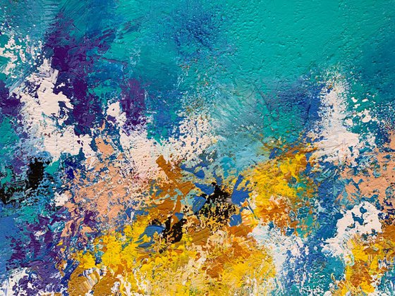 A Moment in Blue - XL LARGE,  TEXTURED ABSTRACT ART – EXPRESSIONS OF ENERGY AND LIGHT. READY TO HANG!