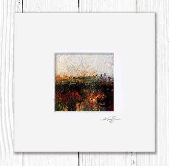 Mystic Land 17 - Textural Landscape Painting on Fabric by Kathy Morton Stanion