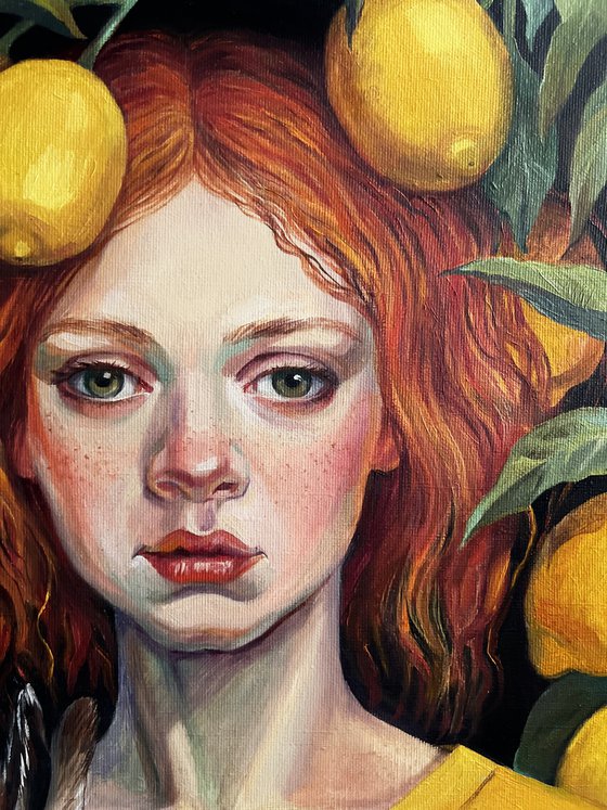 Girl with lemons