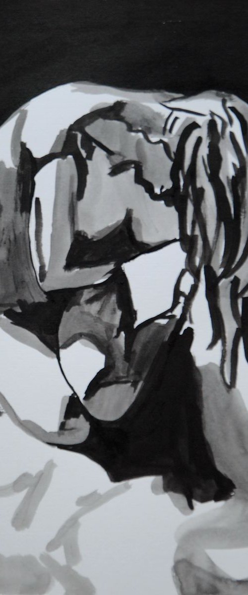Nude 120 / 36 x 25 cm by Alexandra Djokic