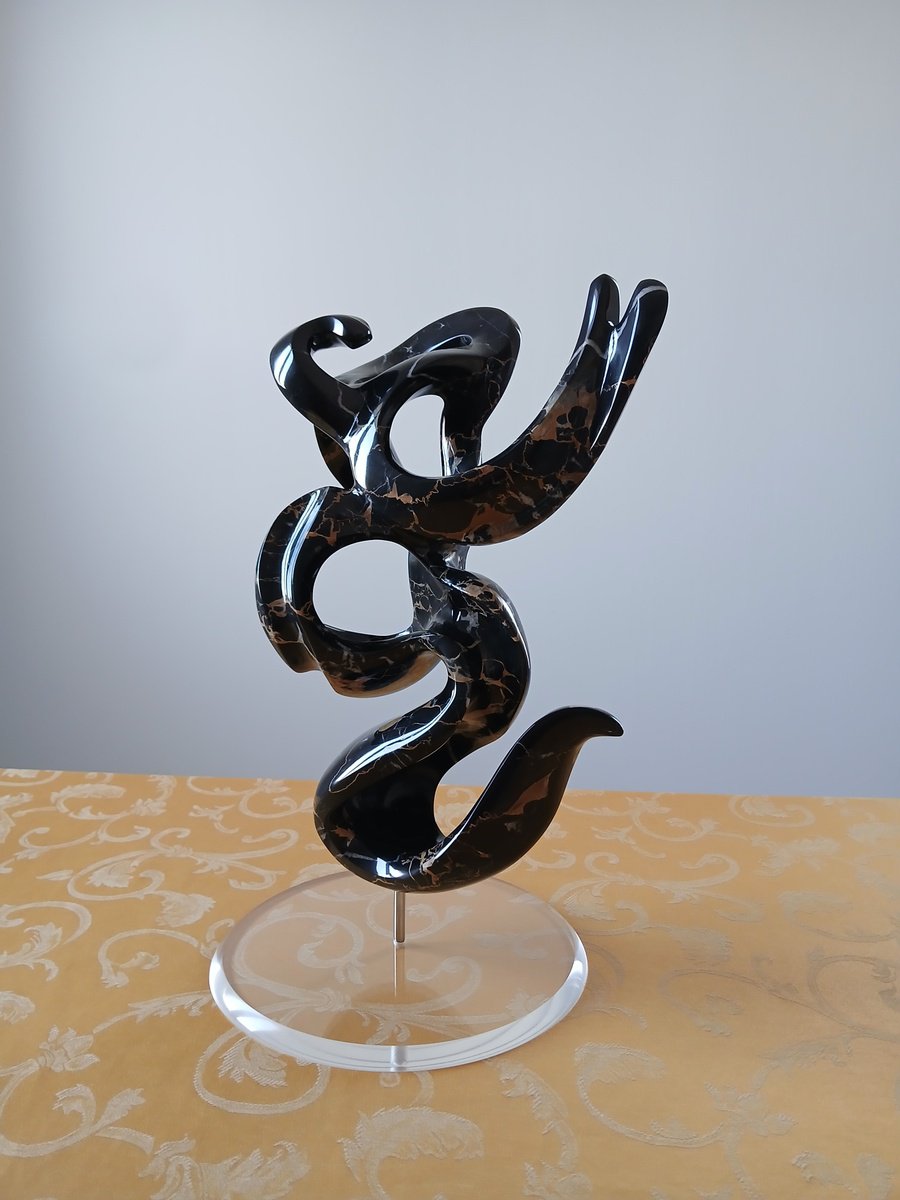 Abstract Stone Sculpture By Massimiliano Capraro, 9 X 16", Gaudi