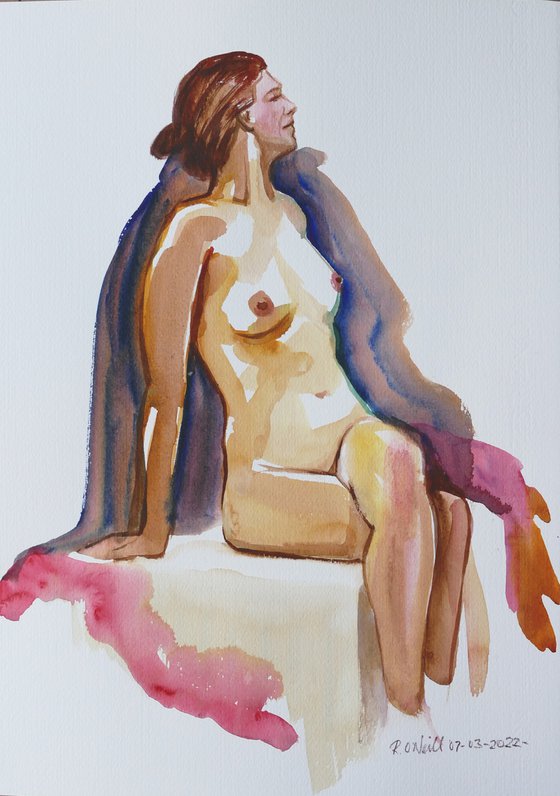 Seated female nude