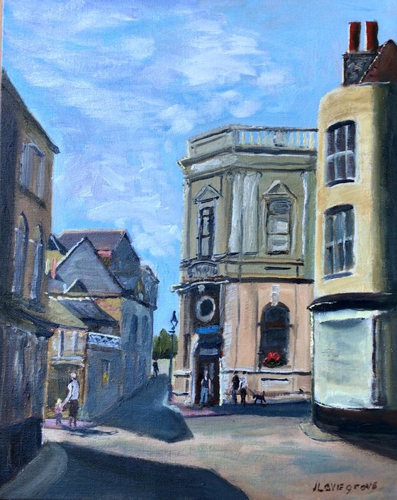 Georgian Margate, Buildings in the Old Town. Oil Painting