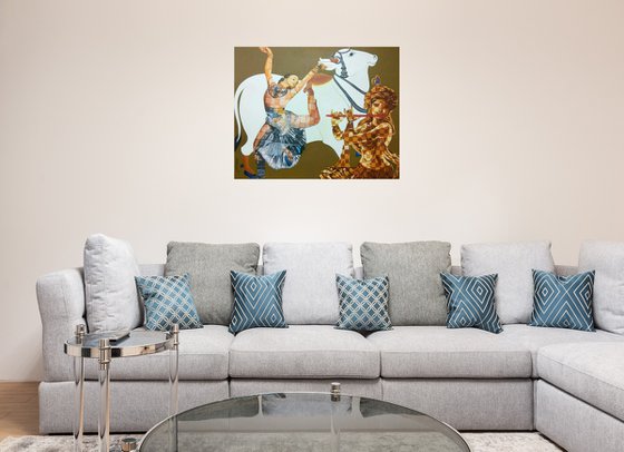 Radha Krishna and Happy Cow