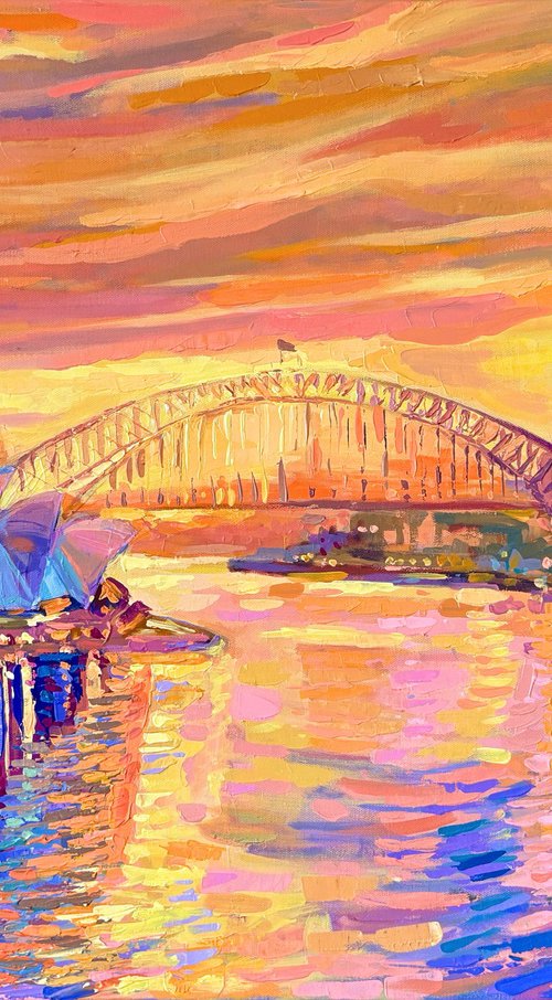 Sydney Harbour at Sunset by Adriana Dziuba