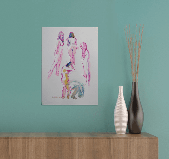 female nude various poses