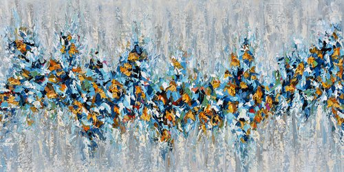 Dream Big - Large Abstract Painting, Palette Knife by Olga Tkachyk