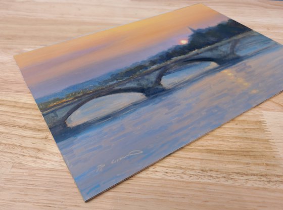 Sunset Over The Durance River