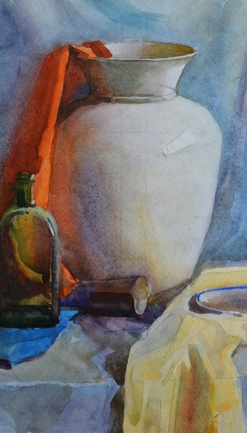 Still Life with a Bottle by Zhanna Kondratenko