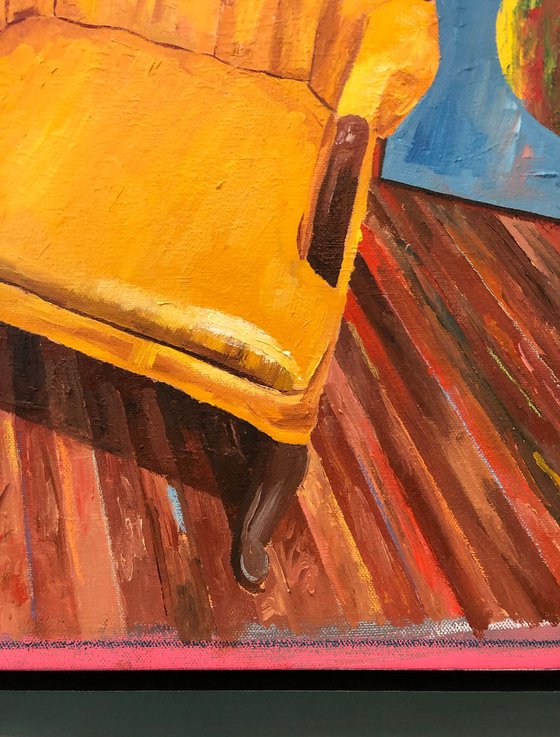 Jess' Chair and Paintings