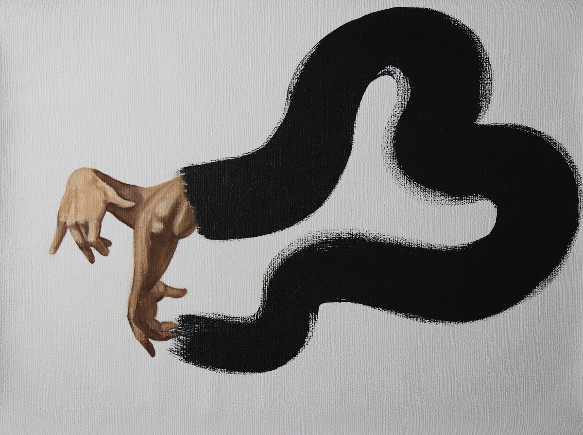 Portrait Oil Painting By Anzhelika Klimina, 28 X 21, - Feel The Air - ?, Original Artwork