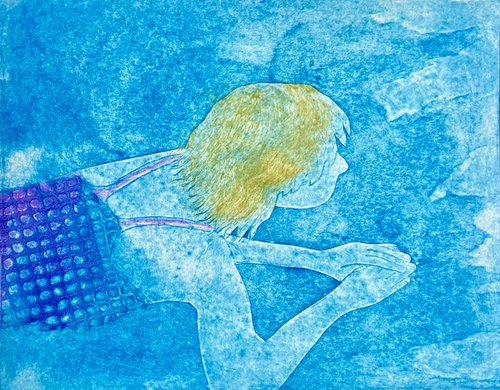Swimmer mauve by Drusilla  Cole