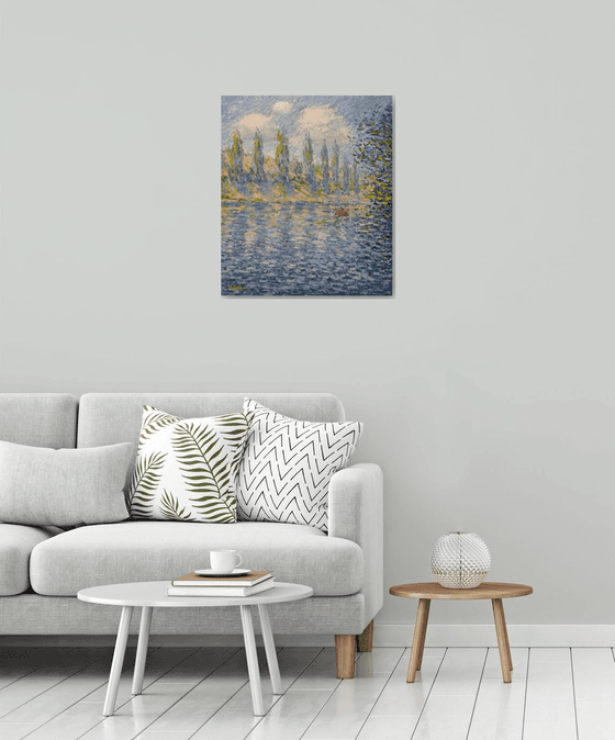Poplars by the river