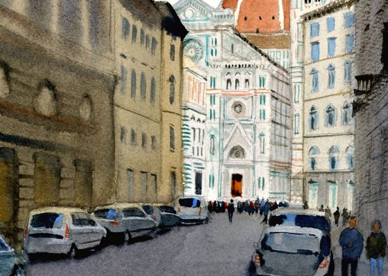 Toward the Cattedrale di Santa Maria del Fiore, Florence