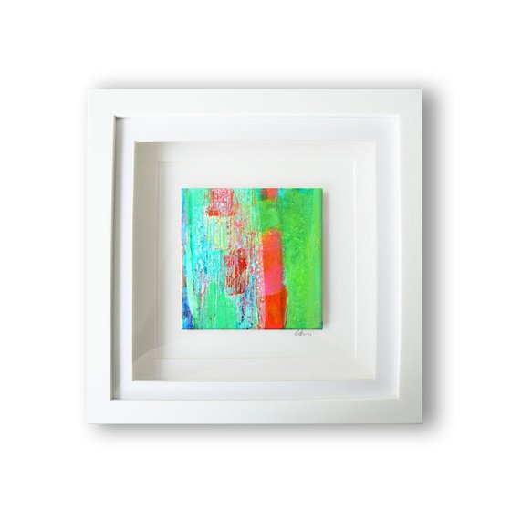 Framed ready to hang mini original abstract #214