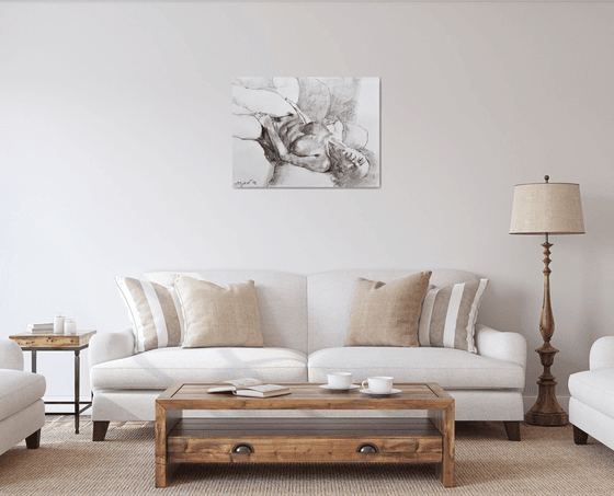 Nude lying study
