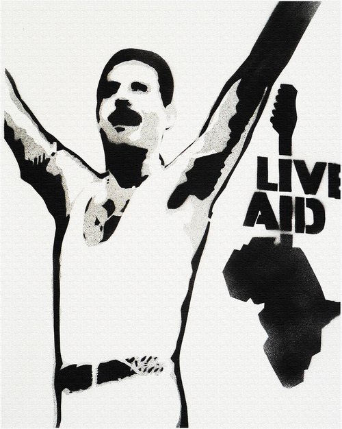 Popiconic moment 2 Live Aid ( on an Urbox). by Juan Sly