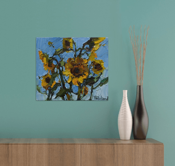 Sunflowers  Original Impasto Oil painting