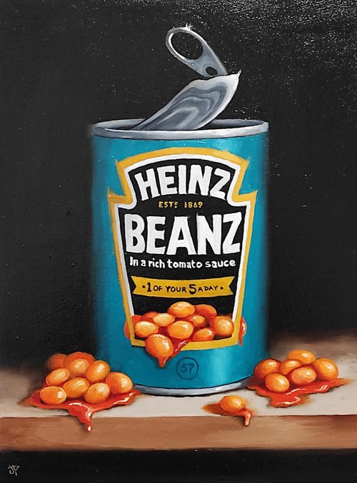 Large Tin Of Baked beans  still life by Jane Palmer Art