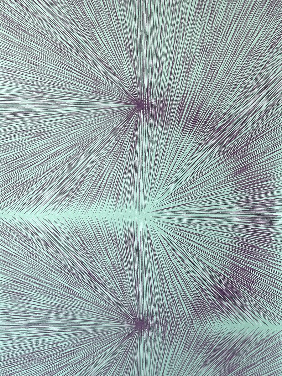 Geometric Abstract Screenprint By Agata Kycia, 20 X 28, Afterimage 11B, Original Artwork