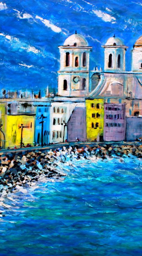 Cadiz ( large 40" x 30 " 102cm x 76 cm ) by Paul J Best