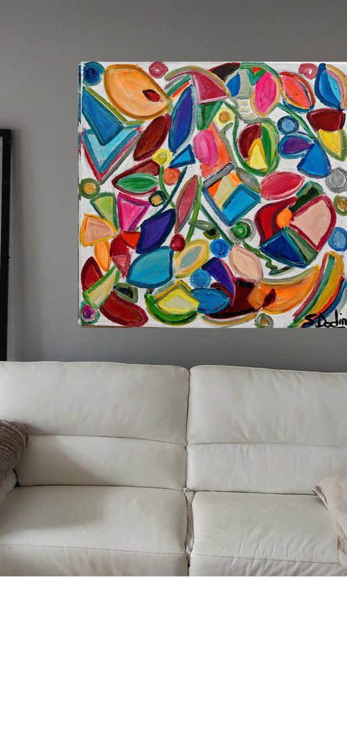 Geometric Inspiration acrylic Artwork by Sylvie Dodin
