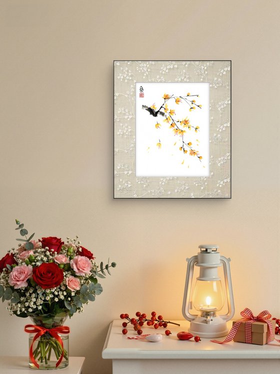 Golden Petals in the Wind