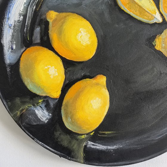 Lemons on plate