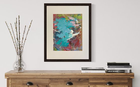 Hidden Gems 5 - colorful energetic bold abstract painting raw art