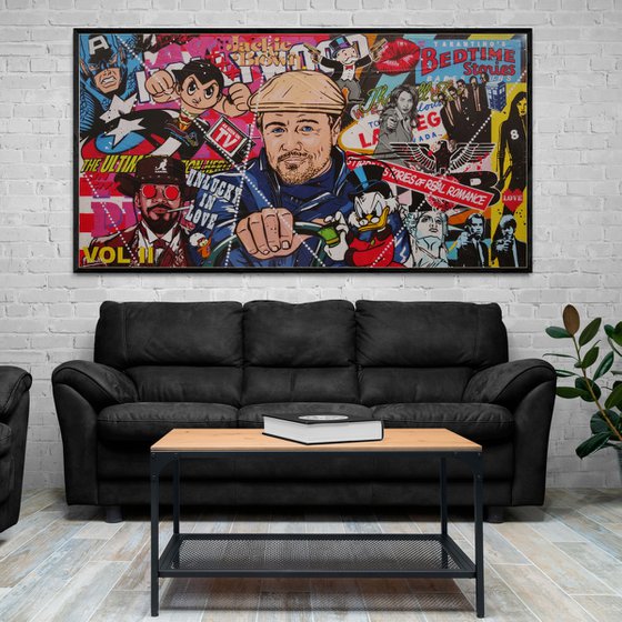 Rick's Tarantino Blend 190cm x 100cm Textured Urban Pop Art