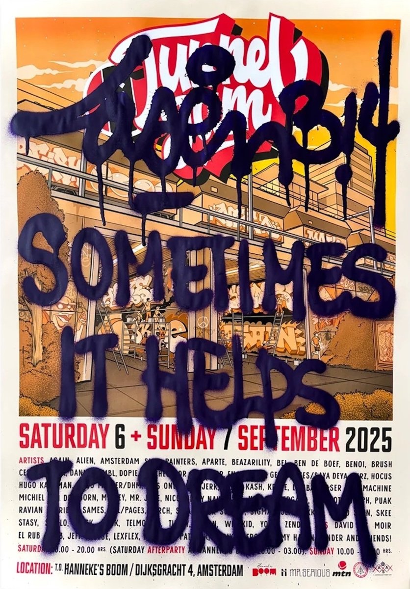 Urban And Pop Abstract Painting By Laser 3.14, 20 X 28", Sometimes It Helps.., Original Artwork