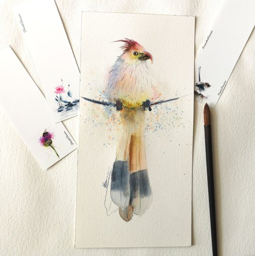 The parrot on a branch by Olga Shefranov (Tchefranov)