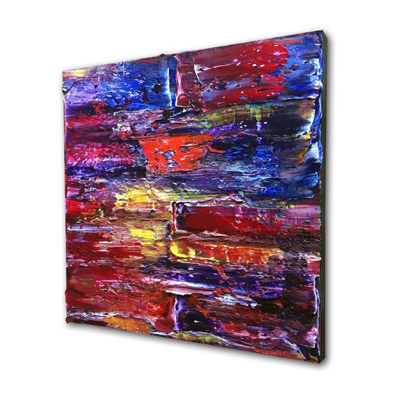 "We'll Mess You Up" - FREE USA SHIPPING + Save As A Series - Original Large PMS Abstract Triptych Oil Paintings On Canvas - 64" x 20"