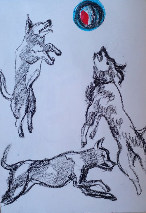 Happy Dog sketch 1 by Oxana Raduga